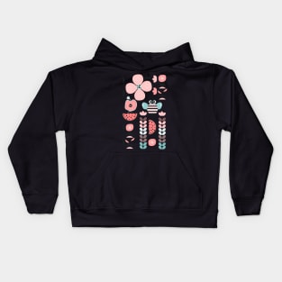 Funny bee and fruits Kids Hoodie